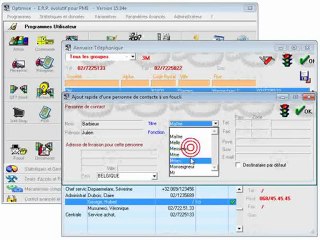Annuaire: Créer un contact - Optimizze - ERP - V12