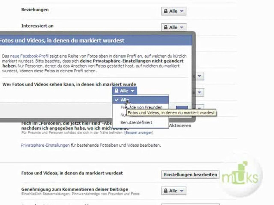 Automatische gesichtserkennung von facebook aktiv