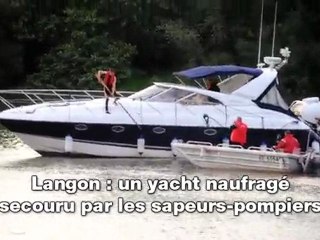 Langon : un yacht naufragé sur la Garonne