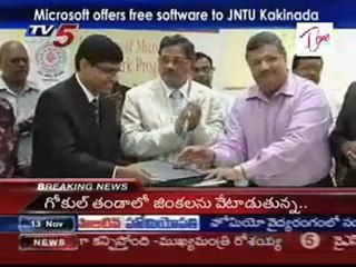 Microsoft offers free software to JNTU Kakinada