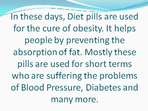 Role of Diet pills to overcome the problem of Overweight