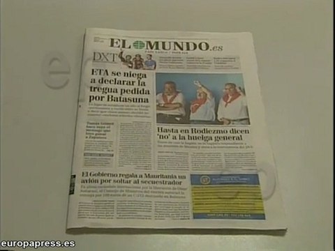 Periodicos vascos hablan tregua ETA min oro