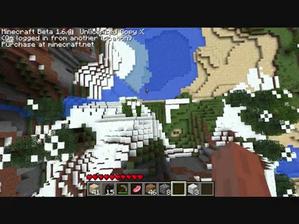 un saut de la mort sur minecraft