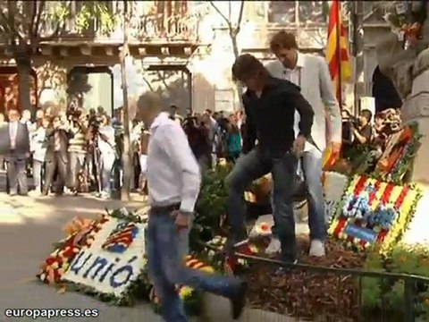 Ofrenda floral del FCB por la Diada