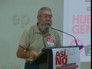 Méndez y Toxo llaman a secundar la huelga del 29-S