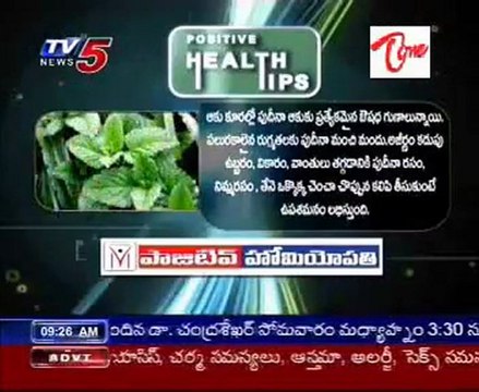 Positive Health Tips - Health Benefits of Pudina(Mint Leaf)