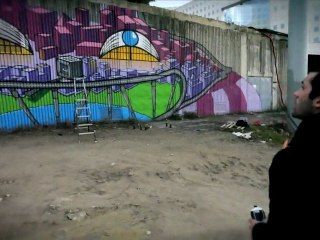 Graffiti Wall // La Defense Cheshire Cat // LeManouche.Com