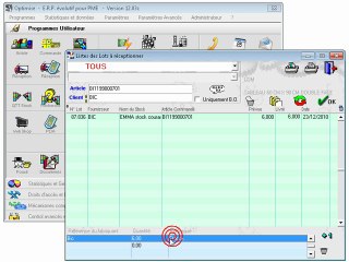 Stocks & Lots: Réceptionner (ancien module) Optimizze - ERP - V12