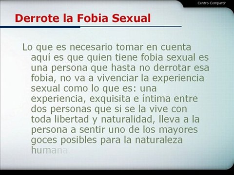 Terapia Psicológica - Fobia Sexual