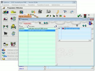 Articles: Ajouter un certificat (module avancé) Optimizze - ERP - V12