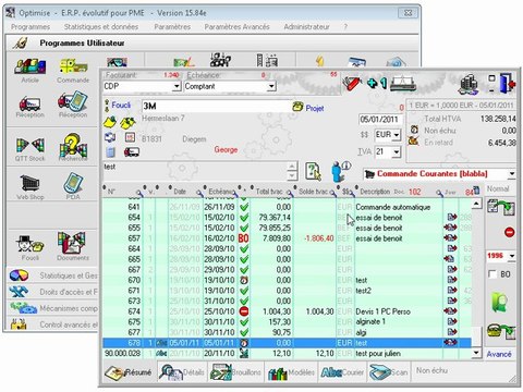 Documents: Rechercher par idéntifiant, numéro ou dosssier (module avancé) Optimizze - ERP - V12