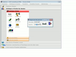 Imprime promotion: Présentation Optimizze - ERP - V12