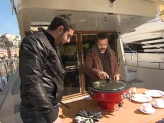 Marinada balık ve çay keyfi