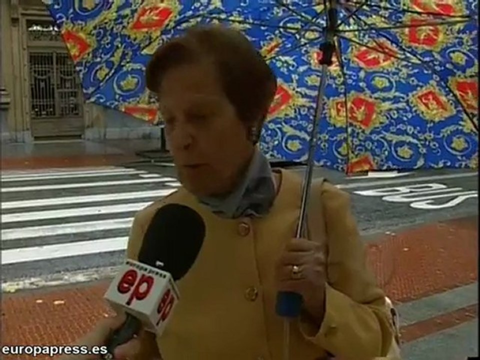En Bilbao sacan hoy sus paraguas
