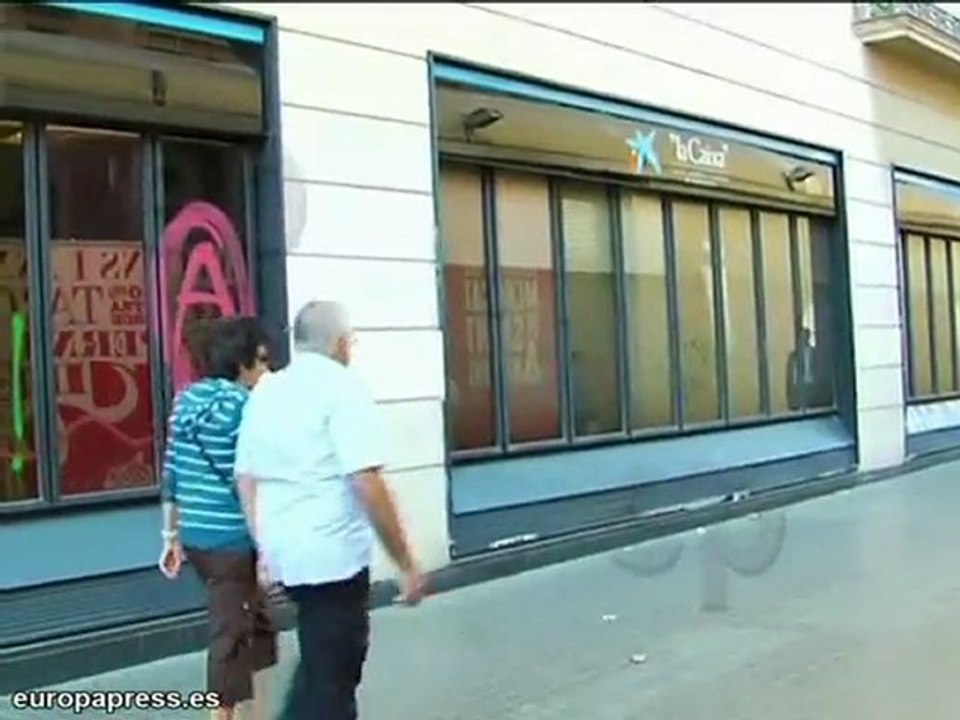 Indicentes entre piquetes y comerciantes en Barcelona