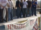 Protesta en los astilleros de Sevilla contra el cierre