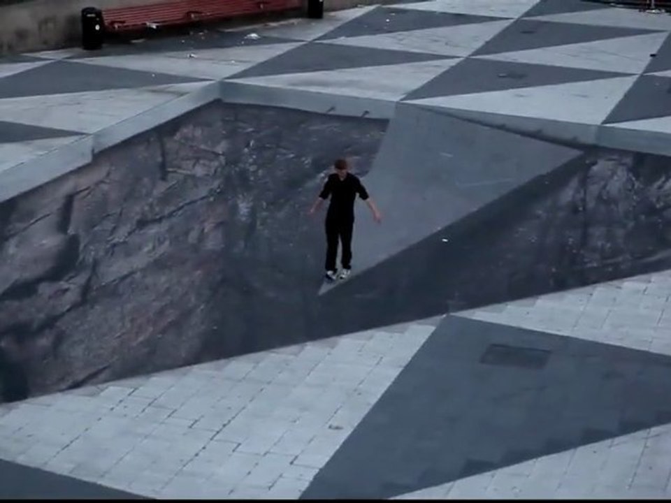 Cool illusion in center of Stockholm
