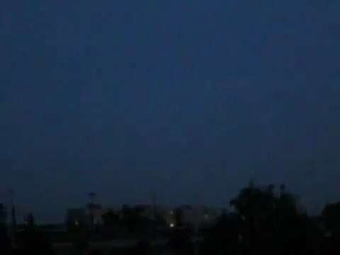 Glowing red UFOs hoovering the sky in Russia