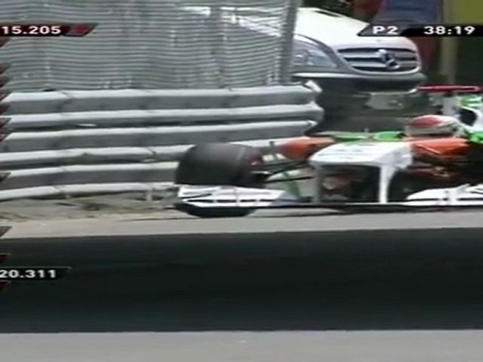 Formule 1 Canada 2011 EL 2 Crash Sutil