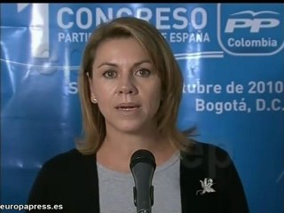 Cospedal cuestiona el liderazgo de Zapatero