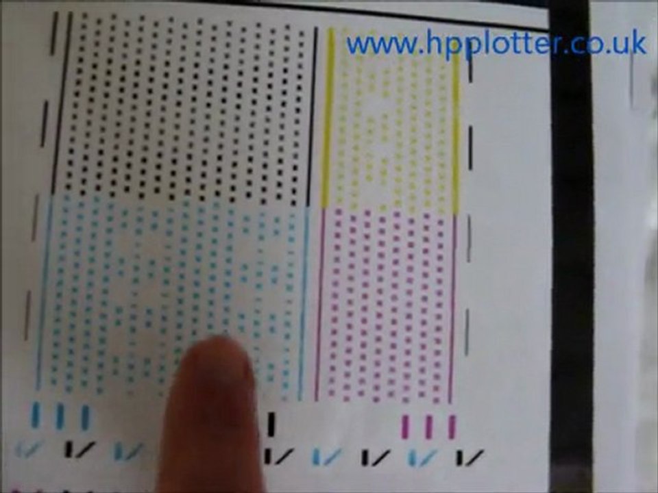 DesignJet 100 print head alignment