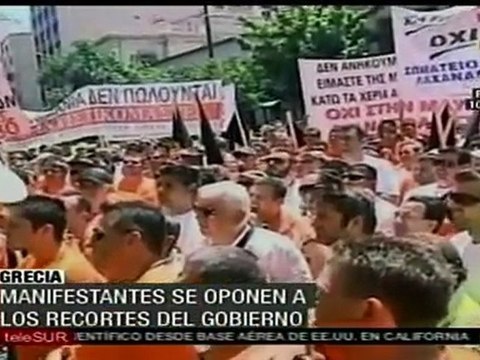 Manifestantes griegos se oponen a recortes del gobierno