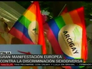 Gran manifestación europea contra discriminación sexodiver