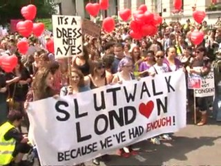 Hundreds turn out for London Slutwalk