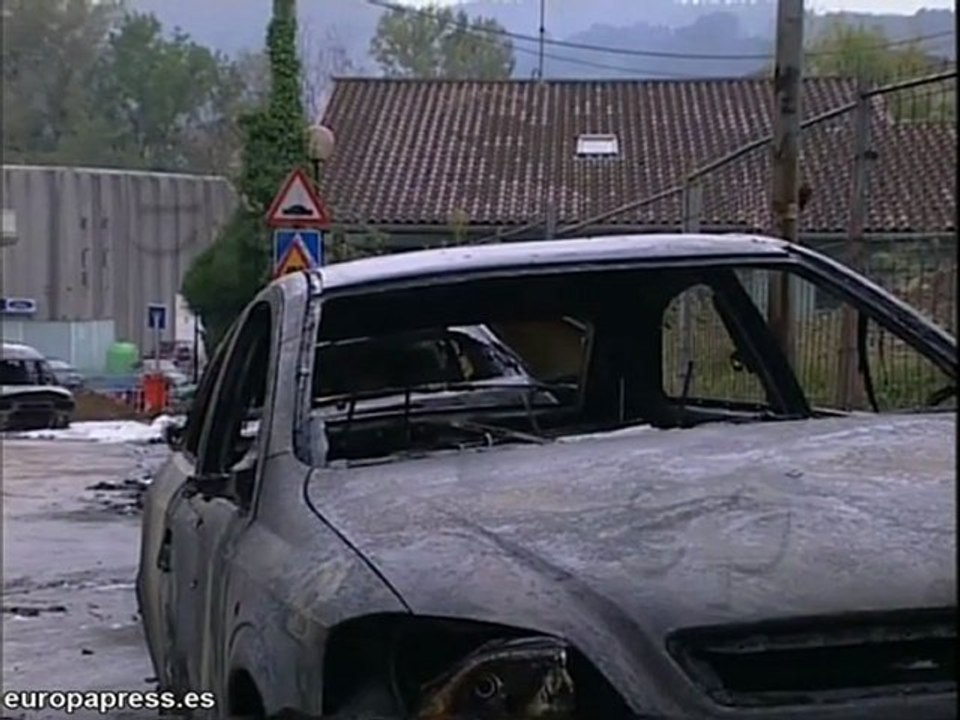 Quema de coches en Bilbao