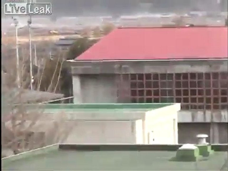 Long-Clip von Tsunami trifft Küstenstadt