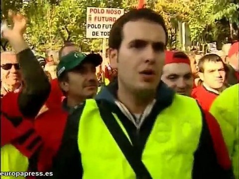 Protesta mineros por el impago del carbón