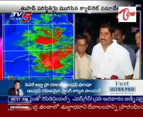 Dharmana Prasada Rao talking to media about cyclone effect situation