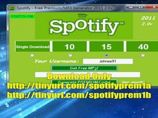 Spotify - Free Premium / MP3 Generator 2011 2.0v