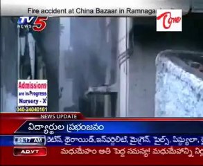 Fire accident at China Bazar in Ramanagar