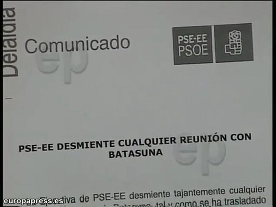 PSE-EE desmiente cualquier reunión con Batasuna