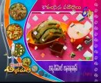 Abhiruchi - Recipes - Fried Mushroom Capsikam, Caramel Bananas & Palakayalu - 02