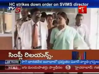 HC Strikes Down Order On SVIMS Director