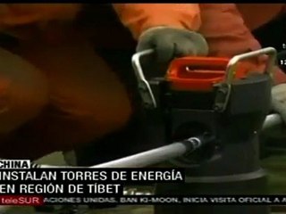 Gobierno de China instaló torres de energía en el Tíbet