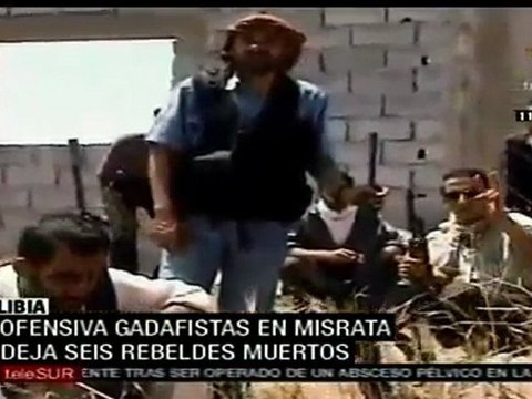 Seis rebeldes muertos en Misrata,durante ofensiva de Gaddafi
