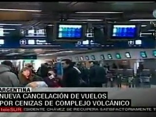 Nueva cancelación de vuelos en Argentina por nube de ceniza