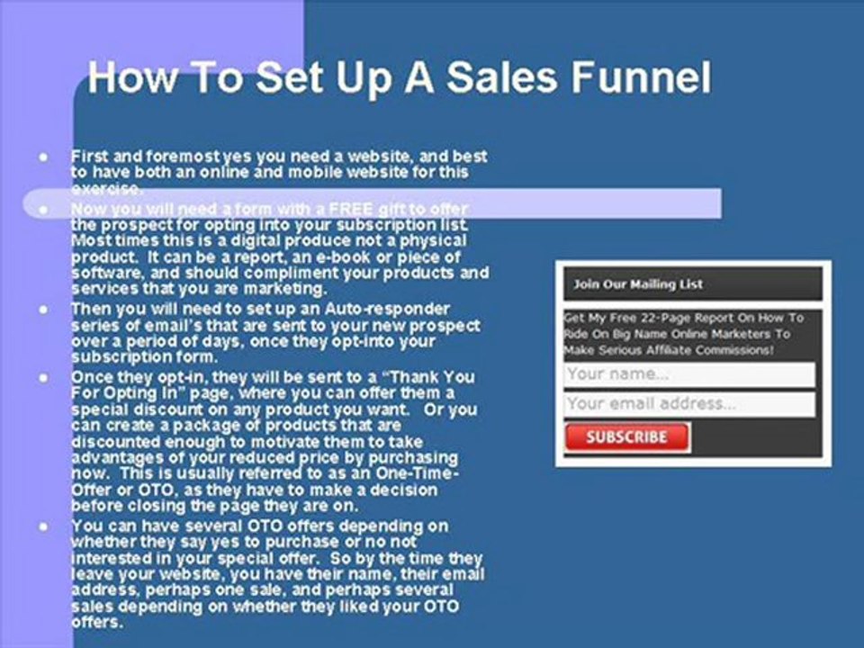 Business Advertising Sales Funnel