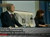 Fernández pide hacer cumplir resolución sobre Malvinas