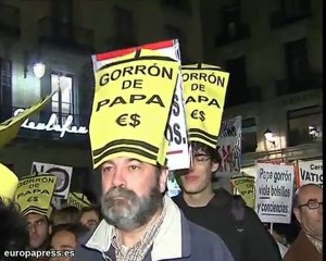 3.000 personas se concentran en contra del Papa
