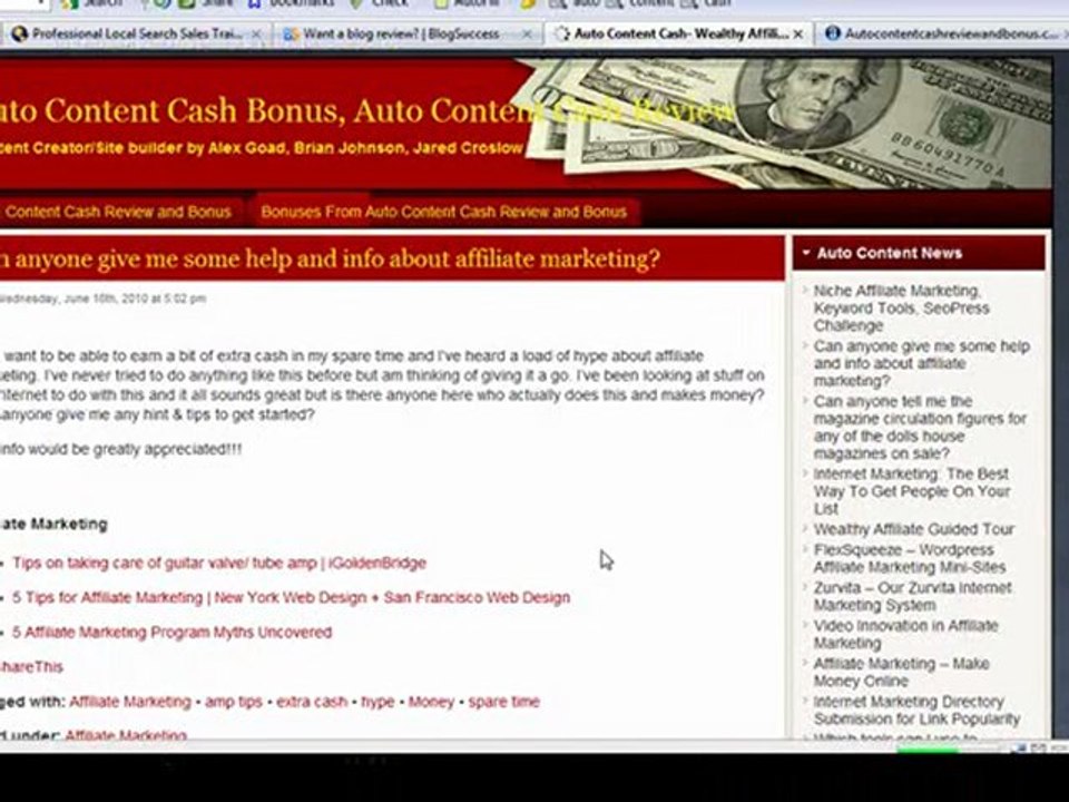 Blog Review - Auto Content Cash
