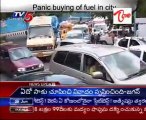 Panic buying of fuel in city