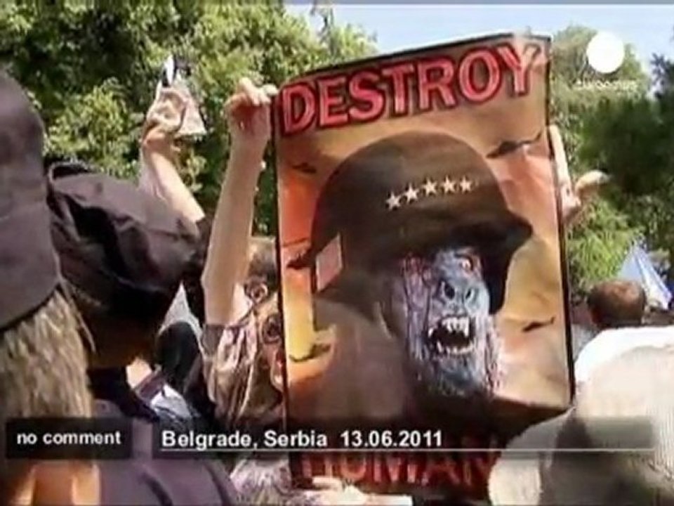 Serbian Radical Party activists says "No to... - no comment