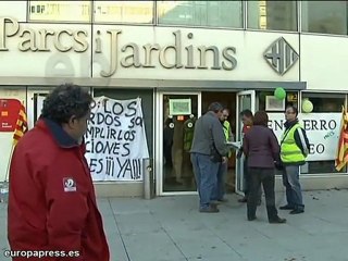 Encierro de los trabajadores de Parcs i Jardins