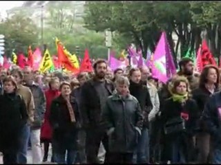 Reportage sur les manifestations et les blocages à Angers, 19/10/10