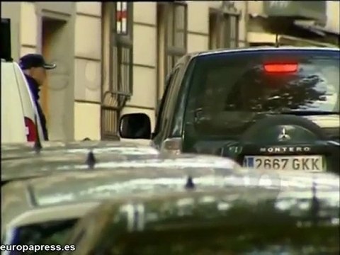 Furgón de Otegi llegando a la Audiencia