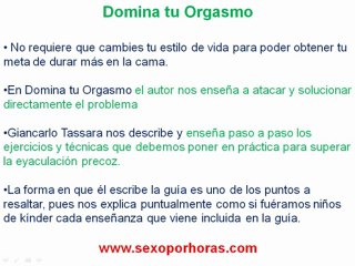 Guia Domina tu Orgasmo - Giancarlo Tassara